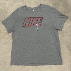 Nike Heather Gray Tee XXL with Red Logo